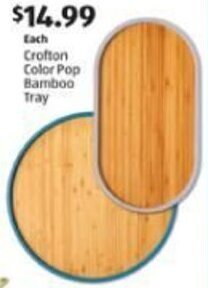 Aldi Crofton Color Pop Bamboo Tray offer