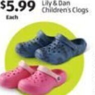 Aldi Lily & Dan Children's Clogs offer