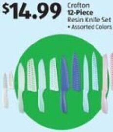 Aldi 12-Piece Resin Knife Set offer