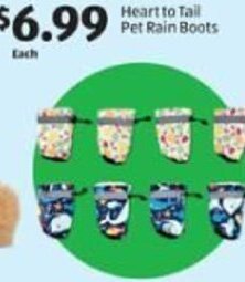 Aldi Heart to Tail Pet Rain Boots offer