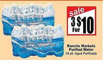 Rancho Markets Rancho Markets Purified Water offer