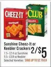 Haggen Food Sunshine Cheez-it Or Keebler Crackers offer