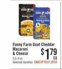 Haggen Food Funny Farm Goat Cheddar Macaroni & Cheese offer