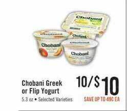 Haggen Food Chobani Greek Or Flip Yogurt offer