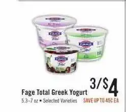 Haggen Food Fage Total Greek Yogurt offer