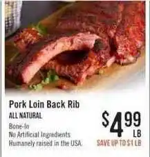 Haggen Food Pork Loin Back Rib offer