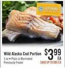 Haggen Food Wild Alaska Cod Portion offer