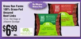 Rosauers Grass Run Farms 100% Grass-fed Uncured Beef Links offer