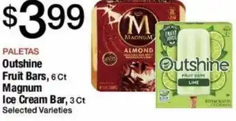 Jons International Outshine Fruit Bars, 6 ct Magnum Ice Cream Bar 3 ct offer