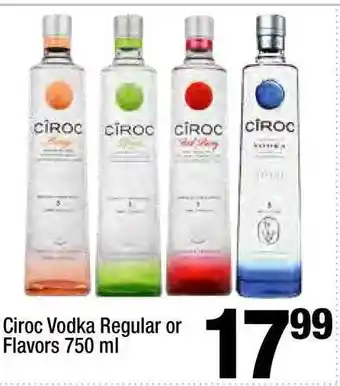 Super King Markets Ciroc Vodka Regular Or Flavors 750 Ml offer