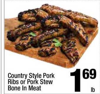 Super King Markets Country Style Pork Ribs Or Pork Stew Bone In Meat offer