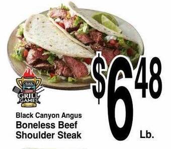 Super Saver Black Canyon Angus Boneless Beef Shoulder Steak offer