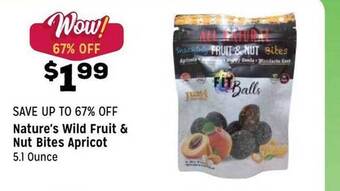 Grocery Outlet Nature's Wild Fruit & Nut Bites Apricot offer