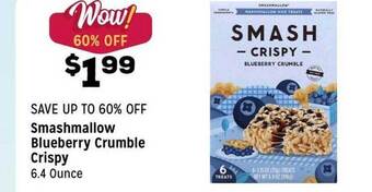 Grocery Outlet Smashmallow Blueberry Crumble Crispy offer