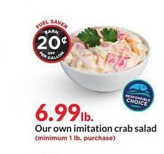 Hy-Vee Our Own Imitation Crab Salad offer