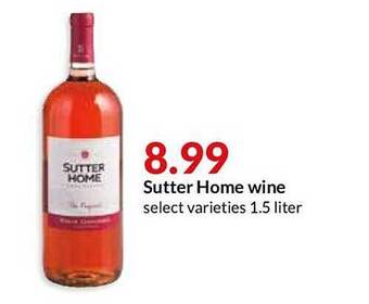 Hy-Vee Sutter Home Wine offer