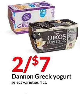 Hy-Vee Dannon Greek Yogurt offer