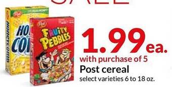 Hy-Vee Post Cereal offer