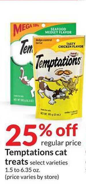 Hy-Vee Temptations Cat Treats offer