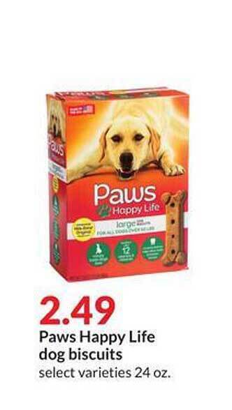 Hy-Vee Paws Happy Life Dog Biscuits offer