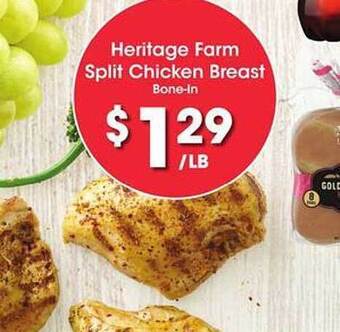 Kroger Heritage Farm Split Chicken Breast offer