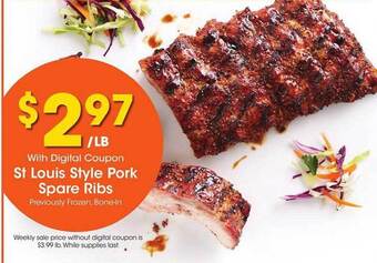 Kroger St Louis Style Pork Spare Ribs offer