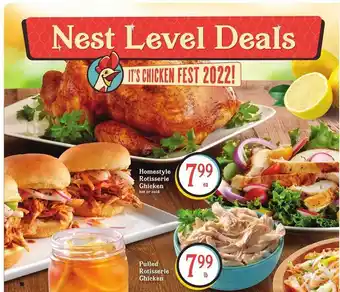 Lucky Supermarkets Homestyle Rotisserie Chicken Or Pulled Rotisserie Chicken offer