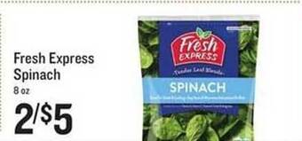Lucky Supermarkets Fresh Express Spinach offer
