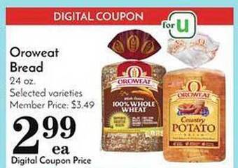 Pavilions Oroweat Bread offer