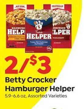 Save a Lot Betty Crocker Hamburger Helper offer