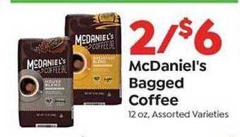 Save a Lot McDaniel's Bagged Coffee offer