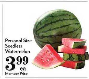 Pavilions Personal Size Seedless Watermelon offer