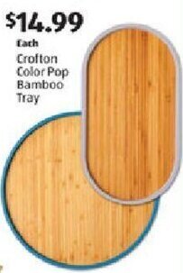 Aldi Crofton Color Pop Bamboo Tray offer