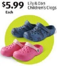 Aldi Lily & Dan Children's Clogs offer