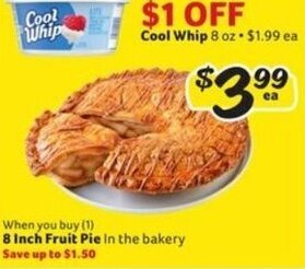 Winn Dixie 8 Inch Fruit Pie offer