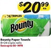 Winn Dixie Bounty Paper Towels offer