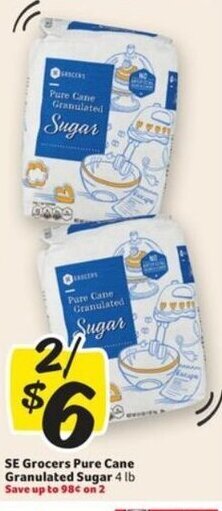 Winn Dixie SE Grocers Pure Cane Granulated Sugar offer