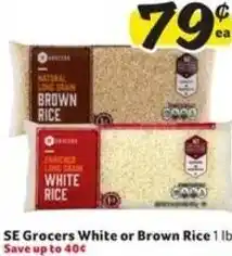 Winn Dixie SE Grocers White or Brown Rice 1 lb offer