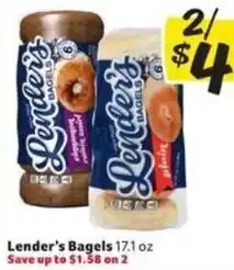 Winn Dixie Lender's Bagels 17.1 oz offer