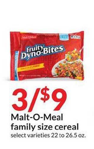 Hy-Vee Malt-o-meal Family Size Cereal offer