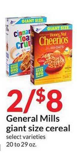 Hy-Vee General Mills Giant Size Cereal offer