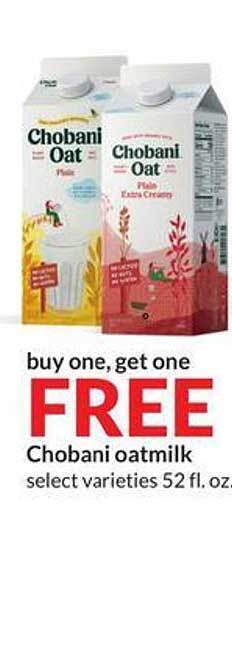 Hy-Vee Chobani Oatmilk offer
