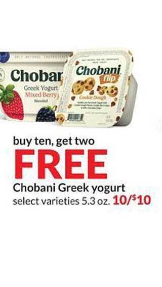 Hy-Vee Chobani Greek Yogurt offer