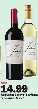 Meijer Josh Cellars Cabernet Sauvignon Or Sauvignon Blanc offer