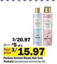 Meijer Pantene Nutrient Blends Hair Care Products offer