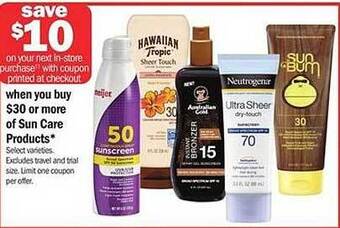 Meijer Sun Care Products offer
