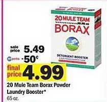 Meijer 20 Mule Team Borax Powder Laundry Booster offer