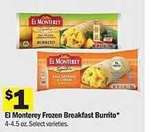 Meijer El Monterey Frozen Breakfast Burrito offer