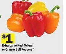 Meijer Extra Large Red, Yellow Or Orange Bell Peppers offer