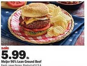 Meijer Meijer 96% Lean Ground Beef offer